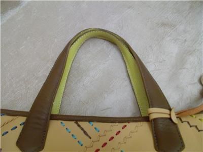 BRIGHTON TAN AND BROWN LEATHER HANDBAG   LIMITED EDITION 393 OF 500 