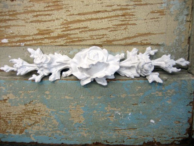 Shabby N Chic ROSE CENTER * Cottage Furniture Appliques  