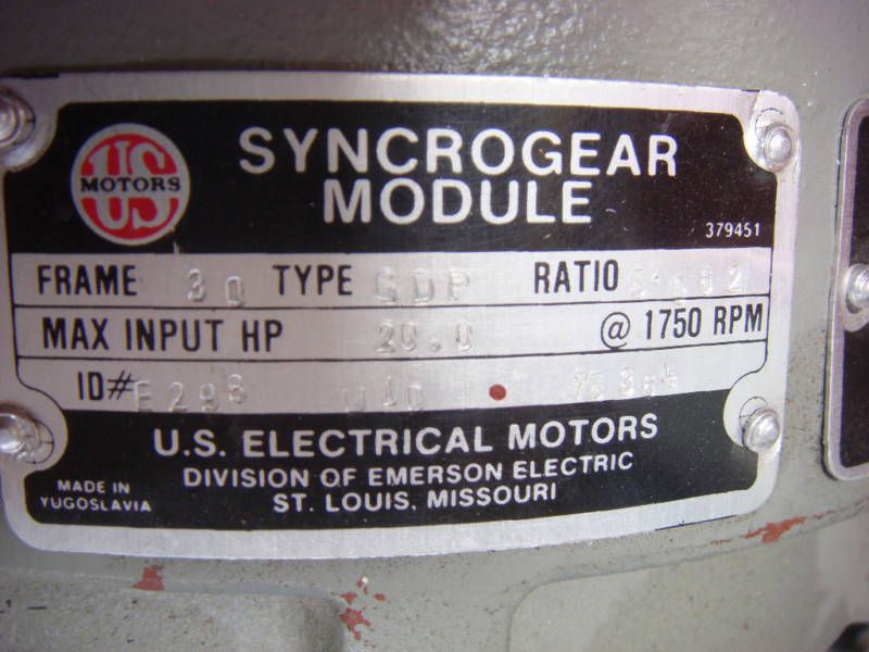 US MOTORS SYNCROGEAR MODULE TYPE GDP NEW  