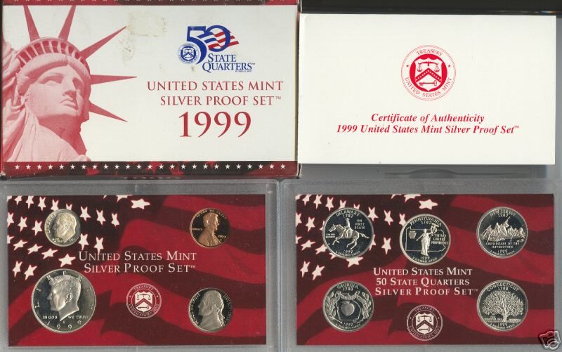 1999 Silver Proof Set   $149.99  