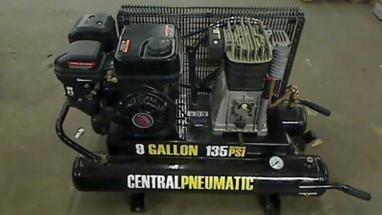 212 cc, 9 Gallon, 135 PSI Gas Powered Wheelbarrow Air Compressor 