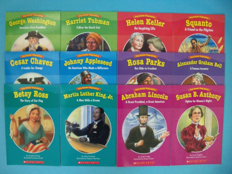 HISTORY BIOGRAPHY CHILDRENS BOOKS TEACHING SET LOT NEW  