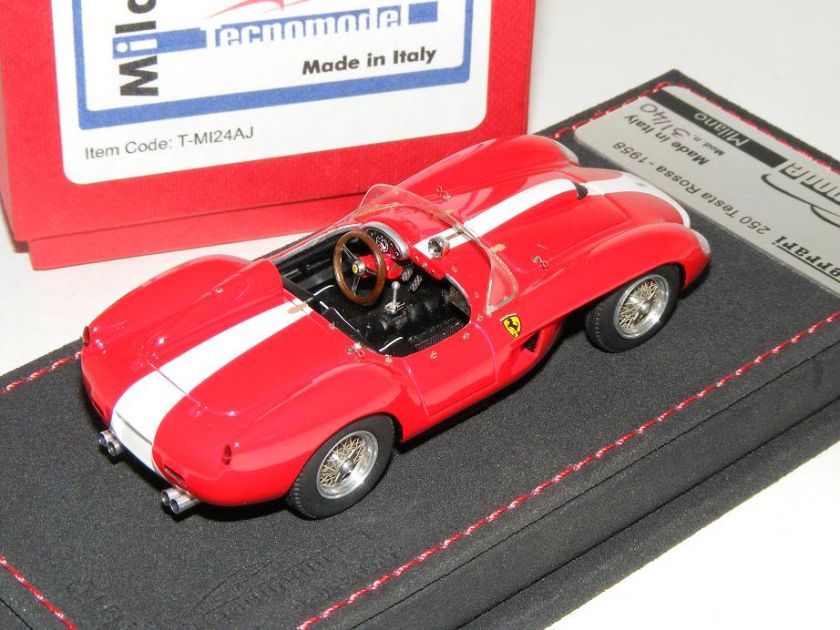 43 Tecnomodel Ferrari 250 Testa Rossa Red with White Stripe  