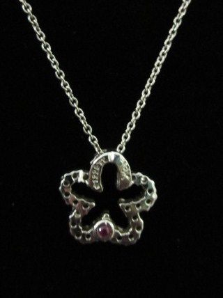 NIB ROBERTO COIN 18k White Gold Diamond Clover Necklace  