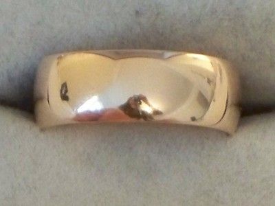 ANTIQUE SOLID 9CT ROSE GOLD LADIES BAND RING WEDDING RING  