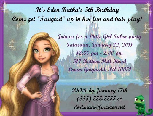 Tangled Invitations/Birthday Party Supplies  