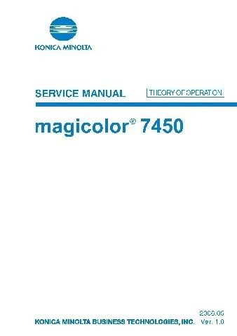 Konica/Minolta Magicolor 7450 Series Service Manual  