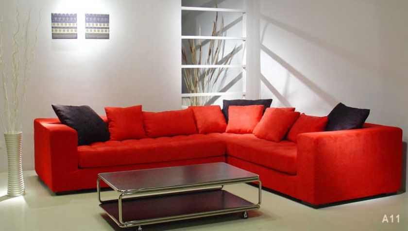 NEW MODERN ITALIAN DESIGN MICROFIBER SECTIONAL SOFA S11  