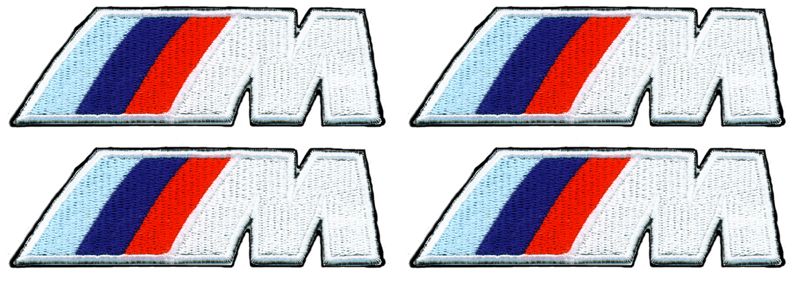 BMW M Car Mat or Seat Embroidered Iron On Patches  