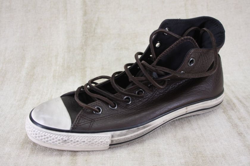  Converse Chuck Taylor All Star HI Top Brown Leather Sneakers 9 New