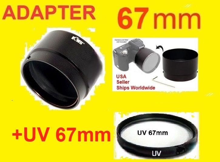 CAMERA LENS ADAPTER+UV 67mm for Nikon L110 L100 Coolpix  