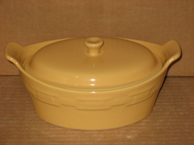 Longaberger Pottery Small Oval Casserole Butternut  