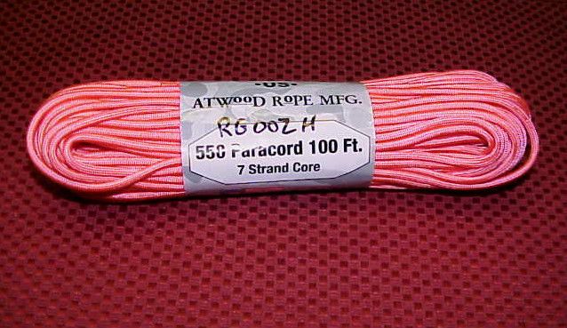 Parachute Cord PINK Color Nylon 550# Parachute Cord 100  