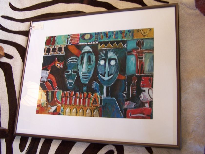   peter van heusen s framed acrylic on paper painting $ 1350 netherlands