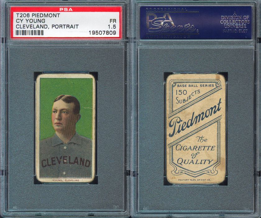 1909 1911 T206 PIEDMONT CY YOUNG CLEVELAND, PORTRAIT PSA 1.5 (7809 