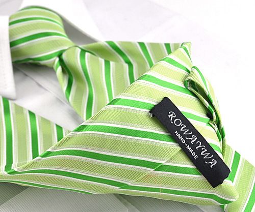 Green/cyan/white silk Ties Mens NeckTie cufflinks 138  