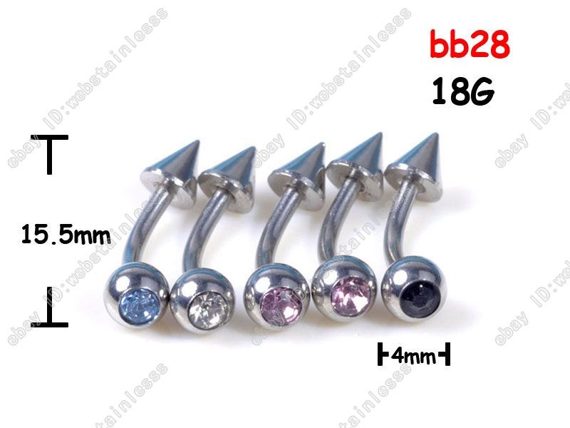   steel spike material 316l surgical stainless steel crystal quantity