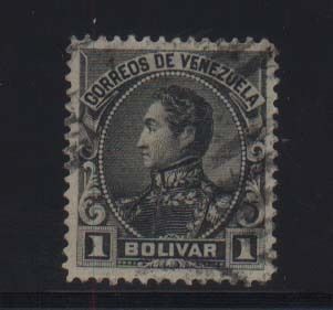 Venezuela #160a XF Used Error Overprint Variety  