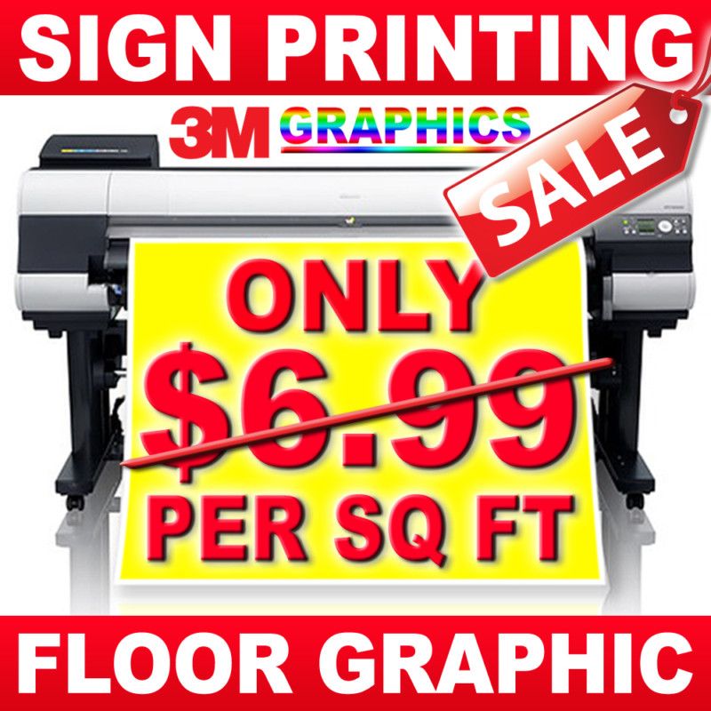 Vinyl Sticker Printing 3M Floor Graphics Decal Printing  