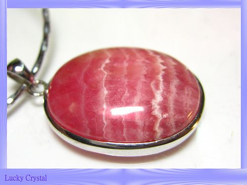 Lucky crystals Rhodochrosite Pendent K10811  