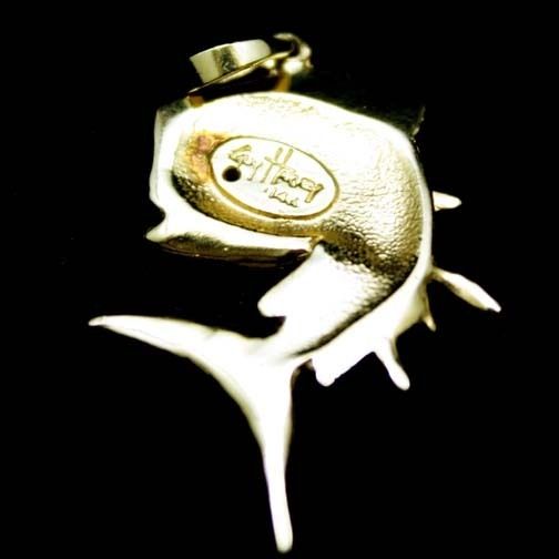 GUY HARVEY DOLPHIN CHARM DESIGNER 14 KT YELLOW GOLD  