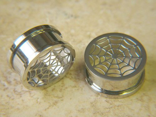 Spider Web Steel Tunnels spiderweb plugs one inch 1 (p229)  