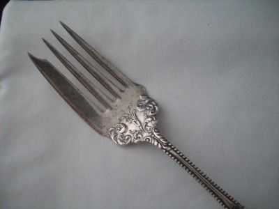 Lincoln Meat Serving FORK Holmes Edwards XIV ANTIQUE  