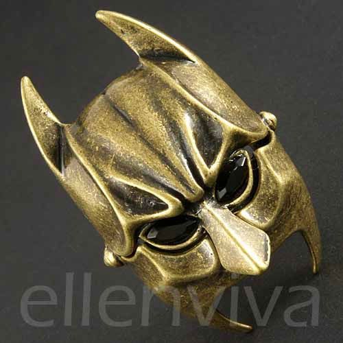 Superhero Helmet Adjustable Knuckle Ring New #rg377cp  