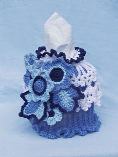 FANCIFUL TISSUE BOX COVERS, Crochet Pattern Booklet, BOUTIQUE TISSUE 