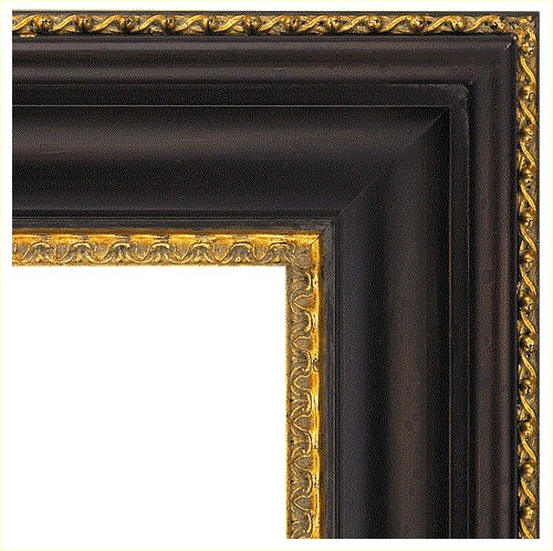 Custom Wide Black/Gold Picture Frame Any Size To 16x20  