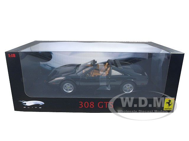   of Ferrari 308 GTS Black Elite Edition die cast car by Hotwheels