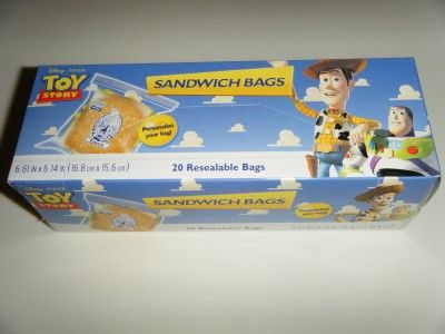Disney Clear Ziploc Sandwich Bag Box Lunch Party Favors  
