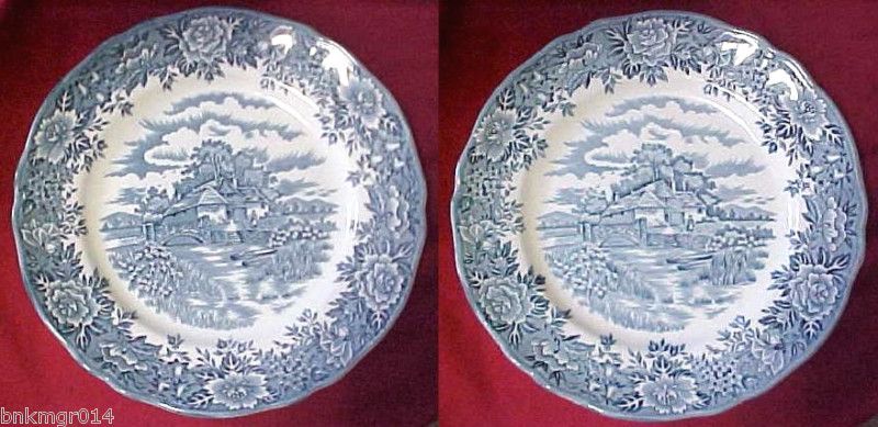 Salem China Staffordshire English Village Plates  