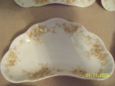 JOHNSON BROS Royal Semi Porcelain England 6 Bone Dishes  
