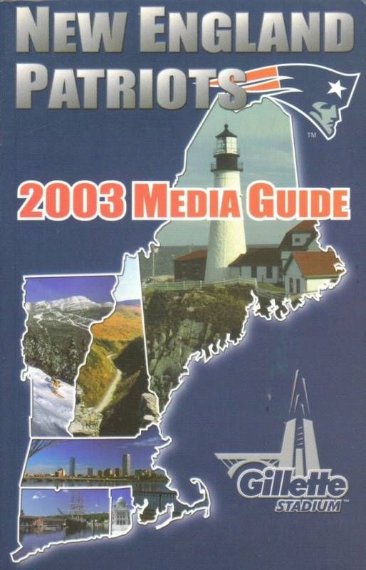 2003 New England Patriots Media Guide  