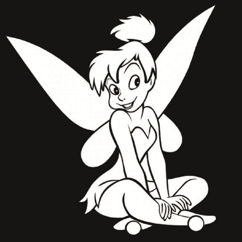 TINKERBELL SITTING WALL WINDOW DECAL  