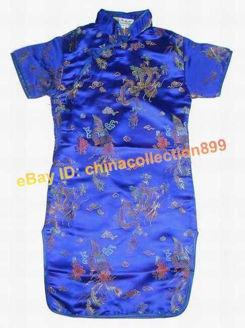 Chinese Child Girl Dragon&Phoenix Cheongsam Dress  