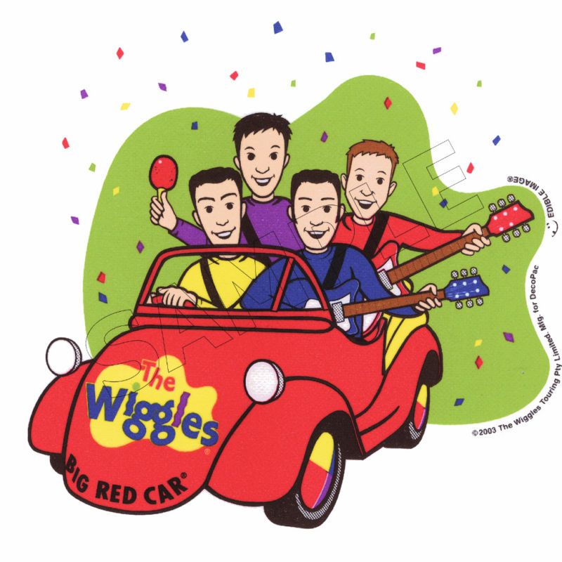 The Wiggles Red Car Edible Cake Topper Decor Image  