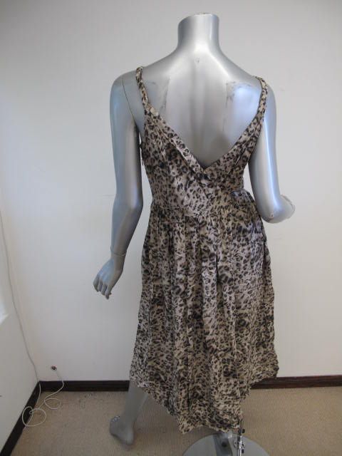 NWT Rebecca Taylor Brown Leopard Sleeveless Ocelot Tank Dress 4 $325 