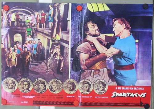 bu73 SPARTACUS KUBRICK DOUGLAS 4 rare POSTER ITALY B  