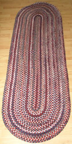 NEW Braided Rug 2x6 NAVY Blue CHILI Watch Hill RUNNER  