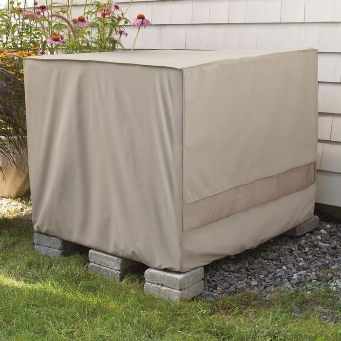 Weather Wrap Square Central Air Conditioner Cover Clay  