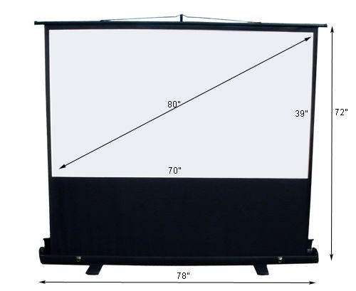 MaxStar Portable FLOOR PULL UP 80169 PROJECTOR SCREEN  