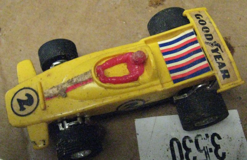 Vintage Playart No. 2 Goodyear Yellow Slot Car Untested  