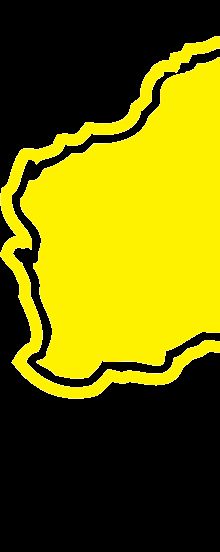 Australia Map Outline with States Yellow Decal Sticker  