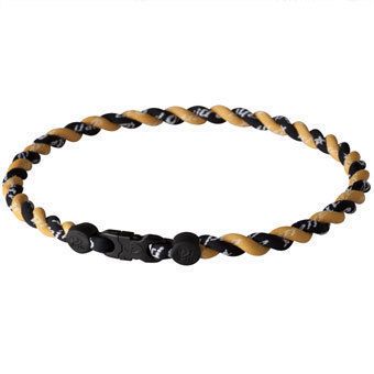 Phiten Tornado 18 Necklace Black/Gold Steelers Colors  