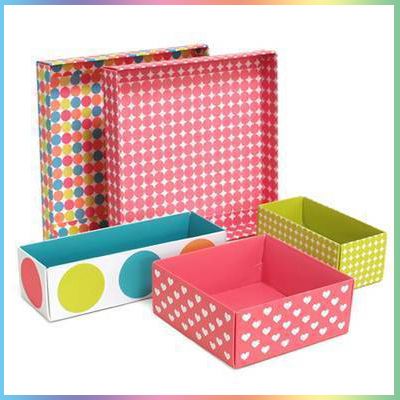 DIY Paper Organizers Storage Desk Box 5 boxes   Candy  