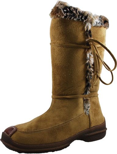 Ladies NIS Faux Suede Apres Ski Winter Boots 38 7  