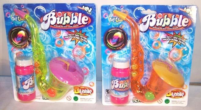 SAXOPHONE BUBBLE MACHINE novelty blowing LIGHTUP toy  