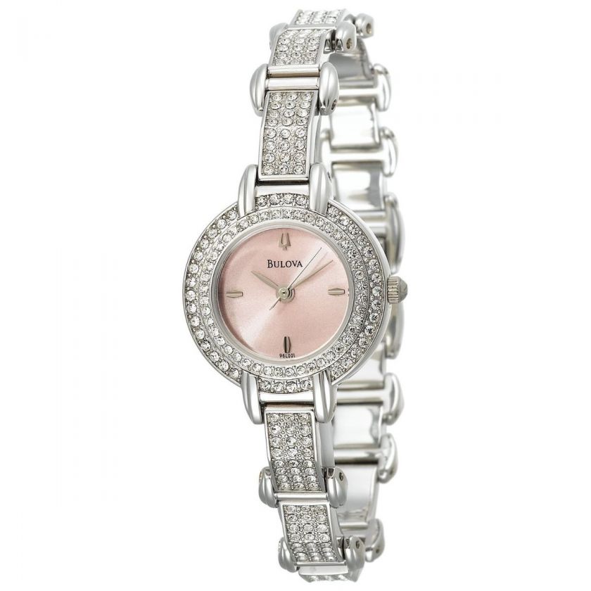 Bulova 96L001 Crystal Pink Dial Ladies Watch   GREAT GIFT  